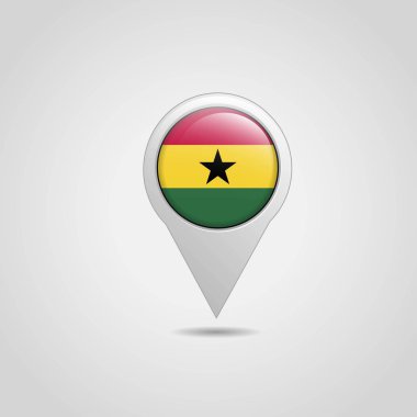 Gana bayrak harita PIN