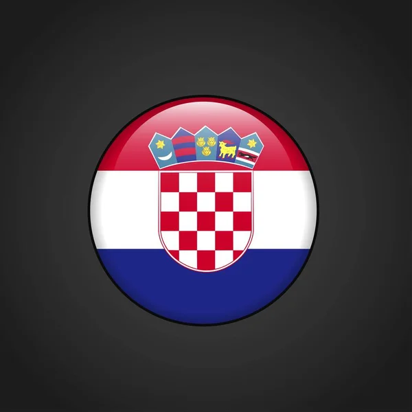 Croatie Drapeau Design Vecteur — Image vectorielle