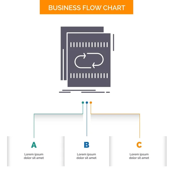 Áudio Arquivo Loop Mix Som Business Flow Chart Design Com —  Vetores de Stock