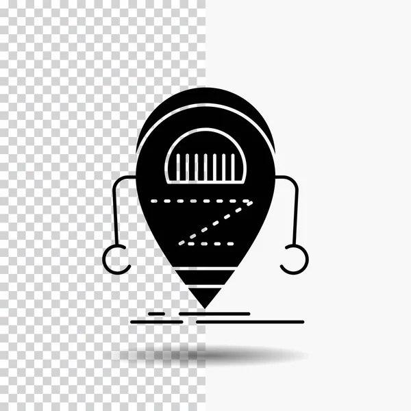 Android Beta Droid Roboter Technologie Glyphen Symbol Auf Transparentem Hintergrund — Stockvektor