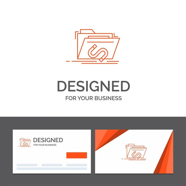 Logo Şablonu Backdoor Istismar Dosya Internet Yazılım Turuncu Kartvizit Marka — Stok Vektör