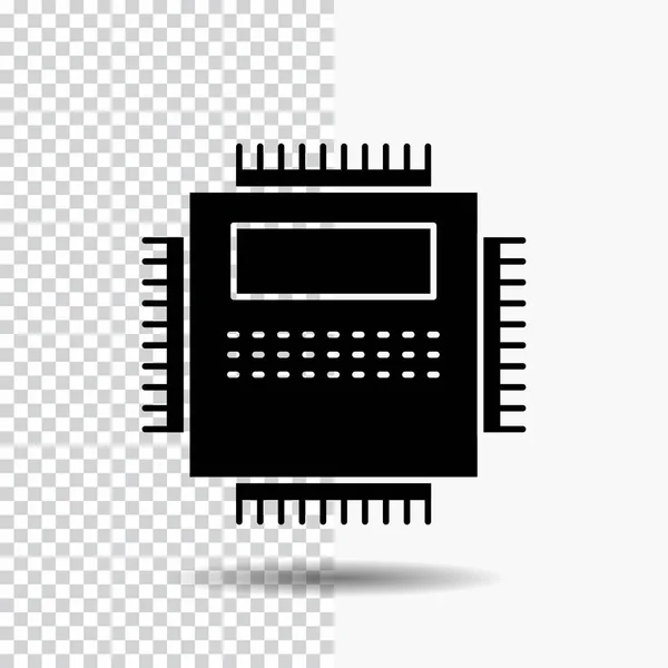 프로세서 하드웨어 컴퓨터 배경에서 아이콘 아이콘 — 스톡 벡터