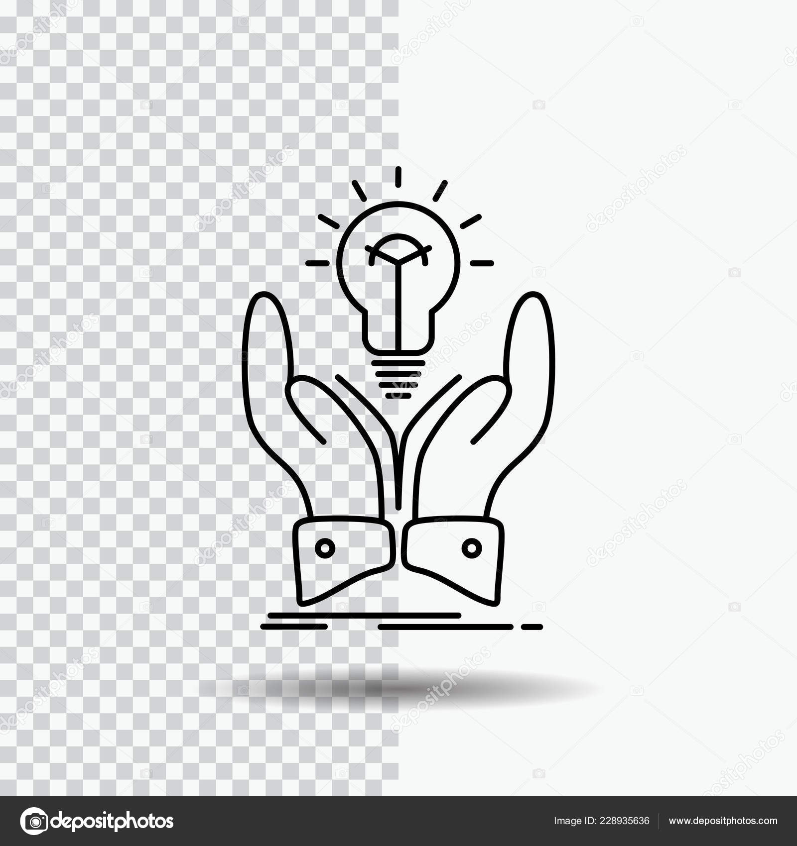 Idea Ideas Creative Share Hands Line Icon Transparent