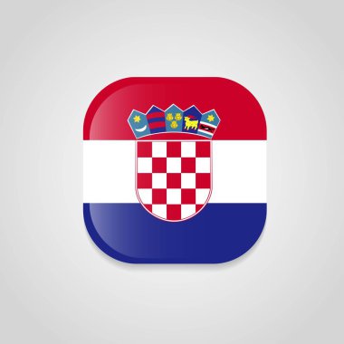 Hırvatistan bayrak tasarım vektörü 