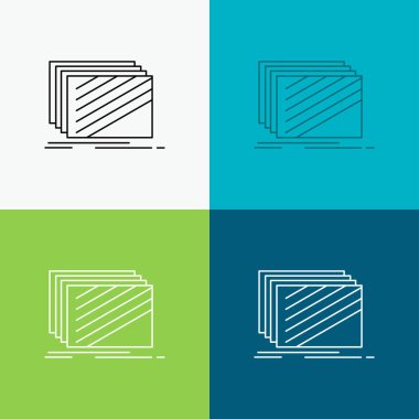 Tasarım, katman, düzen, doku dokular simgesi üzerinde çeşitli arka plan. Çizgi stili tasarım, Web ve uygulama Eps 10 vektör çizim için tasarlanmış