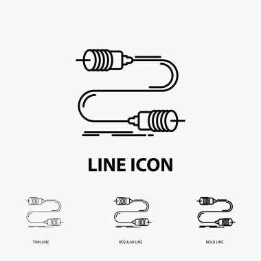 Buzz, iletişim, etkileşim, pazarlama, ince, normal ve kalın çizgi stili simgesini tel. Vektör çizim