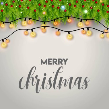 Noel kartı tasarımı ile şık bir tasarım vektör