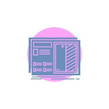 Plan, tasarım, çizim, planı, prototip glif simgesi.