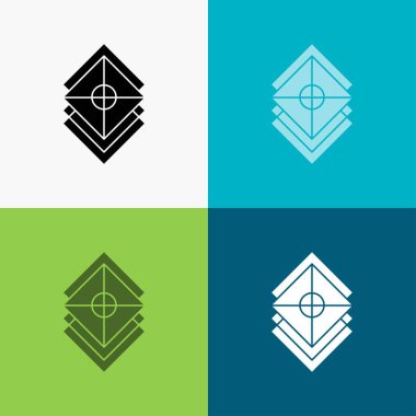 Düzenlemek, tasarım, katmanlar, yığın, simgesi üzerinde çeşitli arka plan katmanı. glif tarzı tasarım, Web ve uygulama Eps 10 vektör çizim için tasarlanmış