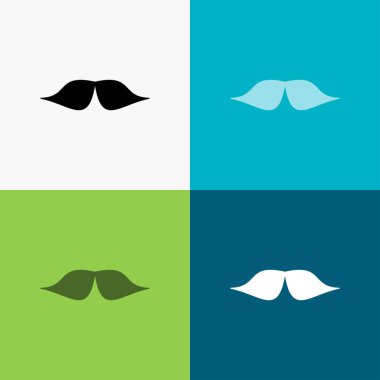 bıyık, yenilikçi, movember, Erkek, Erkek simgesi üzerinde çeşitli arka plan. glif tarzı tasarım, Web ve uygulama Eps 10 vektör çizim için tasarlanmış