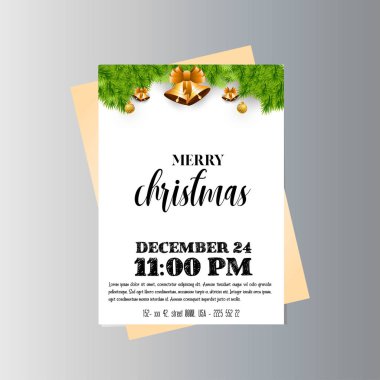 Noel 2019 parti Poster şablonu