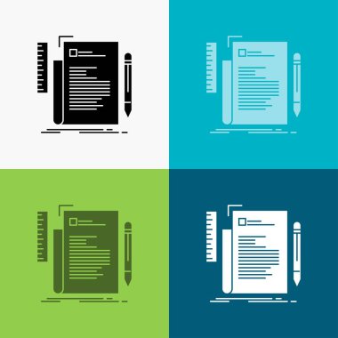 Programlama, kod, kodlama, dosya, komut dosyası simgesi üzerinde çeşitli arka plan. glif tarzı tasarım, Web ve uygulama Eps 10 vektör çizim için tasarlanmış