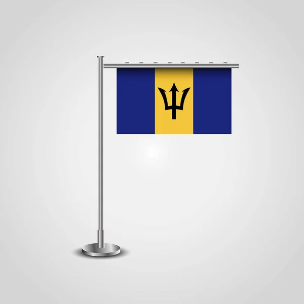 Kreatív Barbados Zászlótartó — Stock Vector