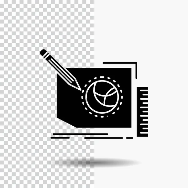 Inhalt Design Rahmen Seite Textglyphen Symbol Auf Transparentem Hintergrund Schwarzes — Stockvektor