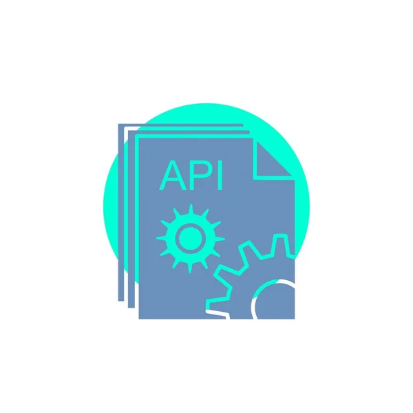 Api App Coding Developer Software Glyph Icon - Stok Vektor