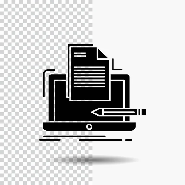 Coder Κωδικοποίηση Υπολογιστή Λίστα Χαρτί Γλύφου Εικονίδιο Διαφανές Φόντο Μαύρο — Διανυσματικό Αρχείο
