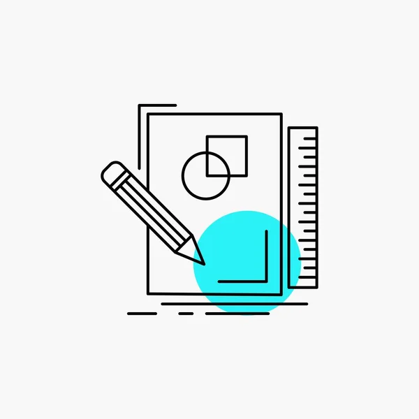 sketch, sketching, design, draw, geometry Line Icon