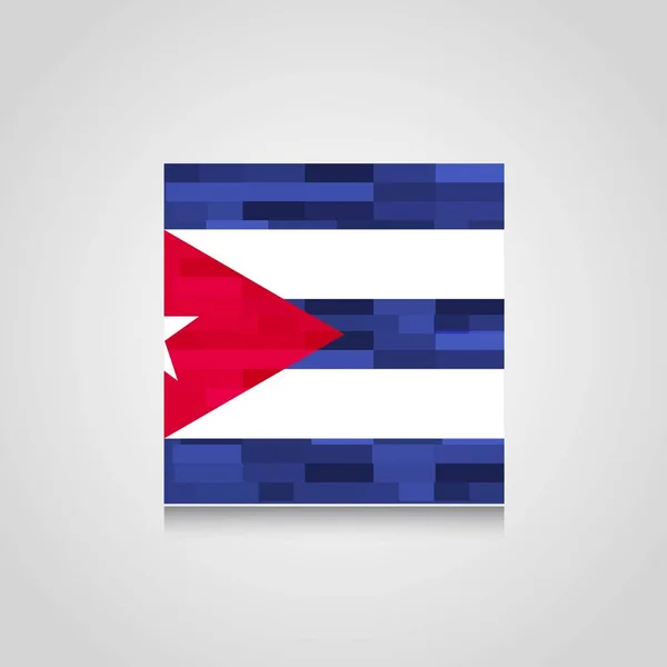 Cuba Résumé Fond Drapeau — Image vectorielle