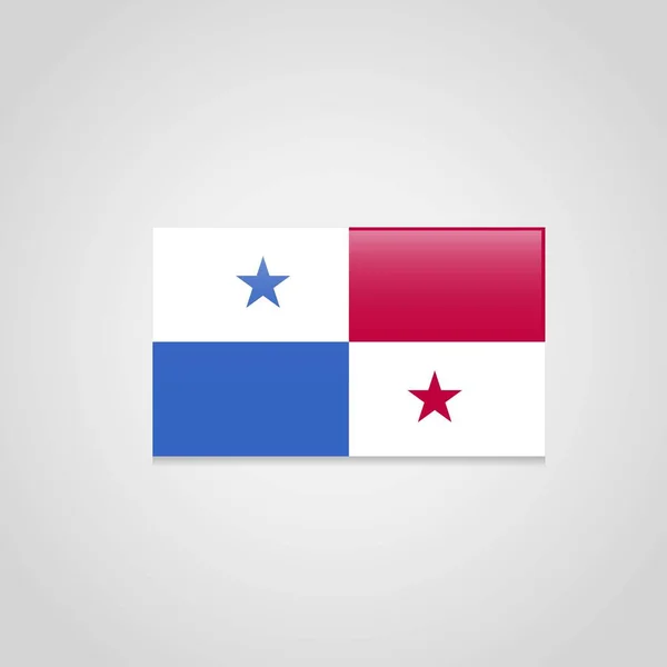 Bandera Panamá Vector Ilustración — Vector de stock