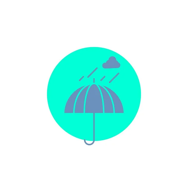 Umbrella Camping Rain Safety Weather Glyph Icon — Stock Vector