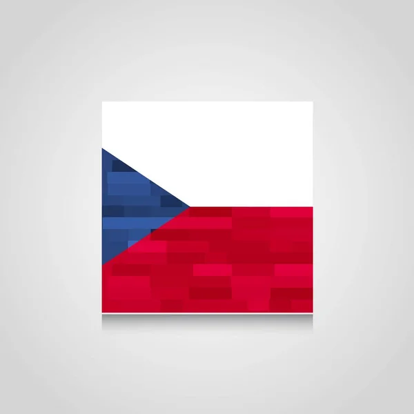 Czech Republic Abstract Flag Background — Stock Vector