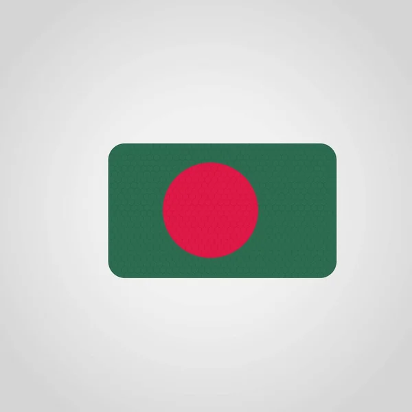 Bangladesh Bandera Insignia Diseño Vector — Vector de stock