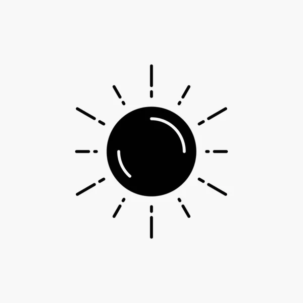 Soleil Espace Planète Astronomie Météo Glyphe Icône Illustration Vectorielle Isolée — Image vectorielle