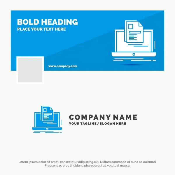 Blauwe Business Logo Template Voor Account Laptop Verslag Print Ontwerp — Stockvector