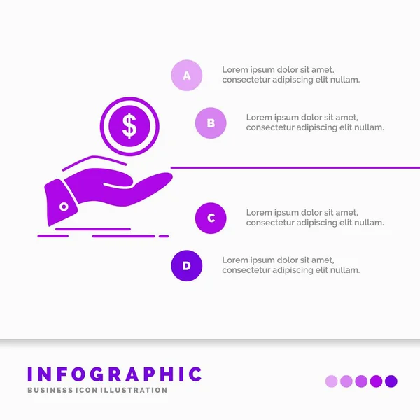 Aiuto Cash Out Debito Finanza Prestito Infografica Template Sito Web — Vettoriale Stock