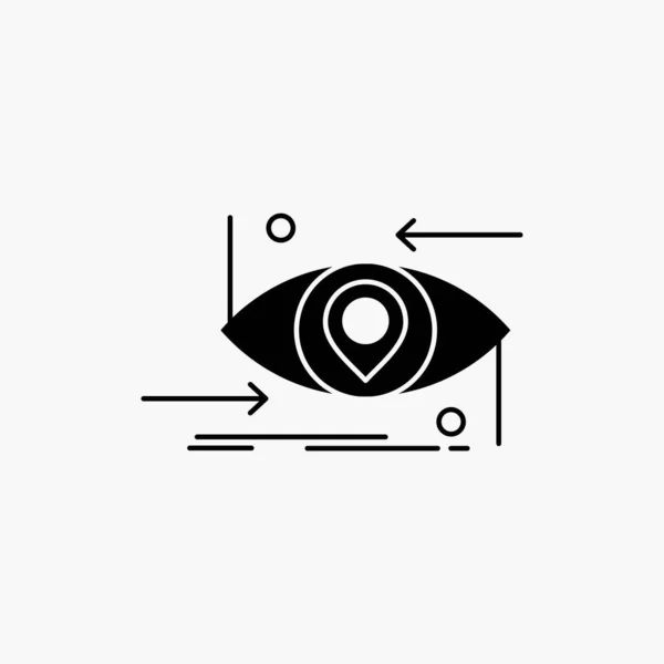 Advanced Future Gen Science Technology Eye Glyph Icon Vector Isolated — Stock Vector