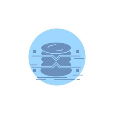 veritabanı, veri, mimari, infographics, glif simgesi izleme.