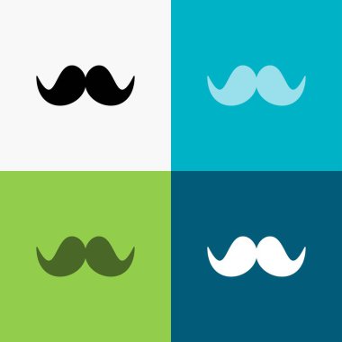 bıyık, yenilikçi, movember, Erkek, Erkek simgesi üzerinde çeşitli arka plan. glif tarzı tasarım, Web ve uygulama Eps 10 vektör çizim için tasarlanmış
