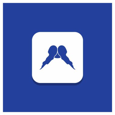 Bıyık, yenilikçi, movember, Erkek, erkek karakter simgesi mavi yuvarlak düğmesi