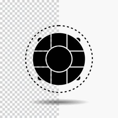 Yardım, yaşam, lifebuoy, cankurtaran, Şeffaf Arka Plan üzerinde koruyucu Glyph Simge. Siyah Simge