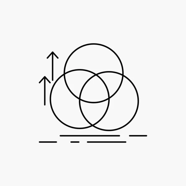 Balance Kreis Ausrichtung Maß Geometrisches Liniensymbol Vektor Isolierte Abbildung — Stockvektor