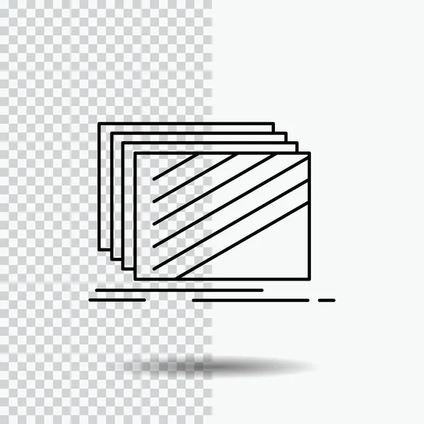 Σχεδιασμός Στρώμα Διάταξη Υφή Υφές Εικονίδιο Γραμμή Διαφανές Φόντο Μαύρη — Διανυσματικό Αρχείο