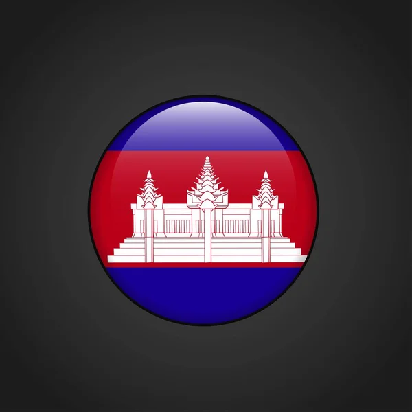 Vetor Design Bandeira Camboja — Vetor de Stock