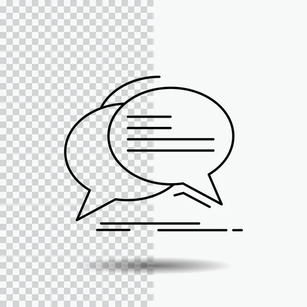 Blase Chat Kommunikation Sprache Talkline Symbol Auf Transparentem Hintergrund Abbildung — Stockvektor