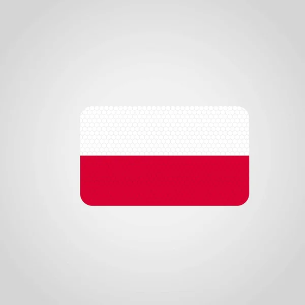 Poland Bandera Vector Ilustración — Archivo Imágenes Vectoriales