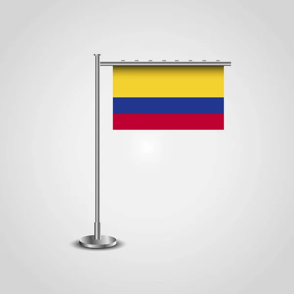 Colombia Bandera Diseño Vector — Vector de stock