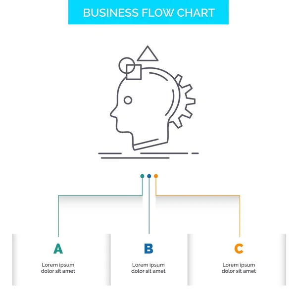 Imagination Imaginative Imagine Idea Process Business Flow Chart Design Steps — Stock Vector