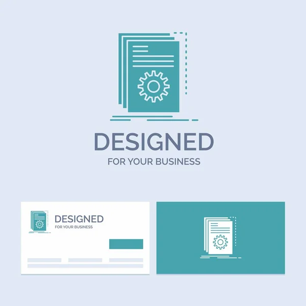 Aplicación Construir Desarrollador Programa Script Logotipo Negocios Glyph Icono Símbolo — Vector de stock