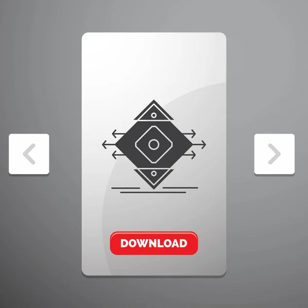 การจราจร เลน ถนน ญญาณ ความปลอดภ ไอคอน Glyph Carousal Pagination Slider — ภาพเวกเตอร์สต็อก