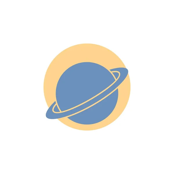 Planet Weltraum Mond Flagge Marsglyphen Symbol — Stockvektor