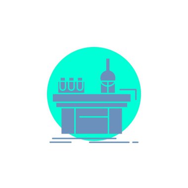 Biyoloji, kimya, laboratuvar, laboratuvar, üretim glif simgesi.