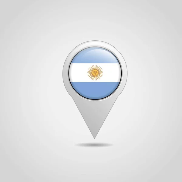 Аргентина Прапори Карта Вказівник Дизайн Вектор — стоковий вектор