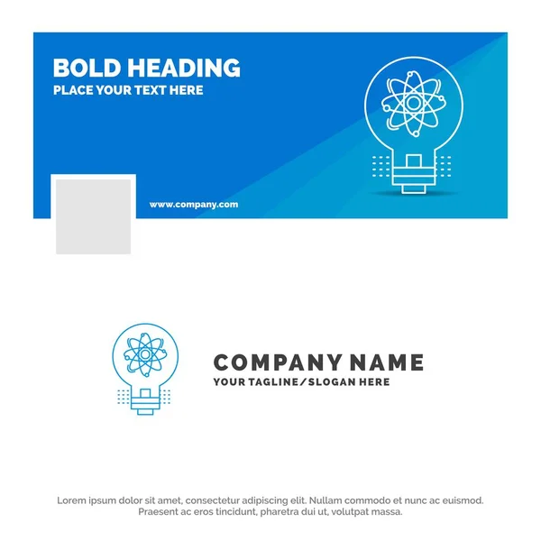 Modelo Azul Logotipo Negócio Para Ideia Inovação Luz Solução Inicialização — Vetor de Stock