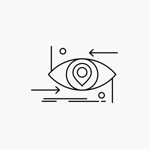 Advanced Future Gen Science Technology Eye Line Icon Vector Isolated — Stock Vector