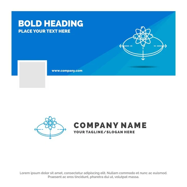 Blaue Logo Vorlage Für Unternehmen Konzept Idee Innovation Licht Facebook — Stockvektor