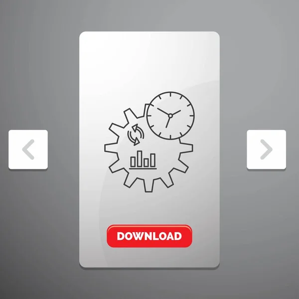 Бизнес Инжиниринг Менеджмент Технологическая Икона Дизайне Слайдеров Carousal Pagination Красной — стоковый вектор